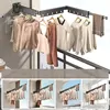 Clothes Drying Rack, Aluminum Alloy Folding Drying Rack, Wall-mounted Collapsible Drying Rack, Space Saver Clothes dryer 2