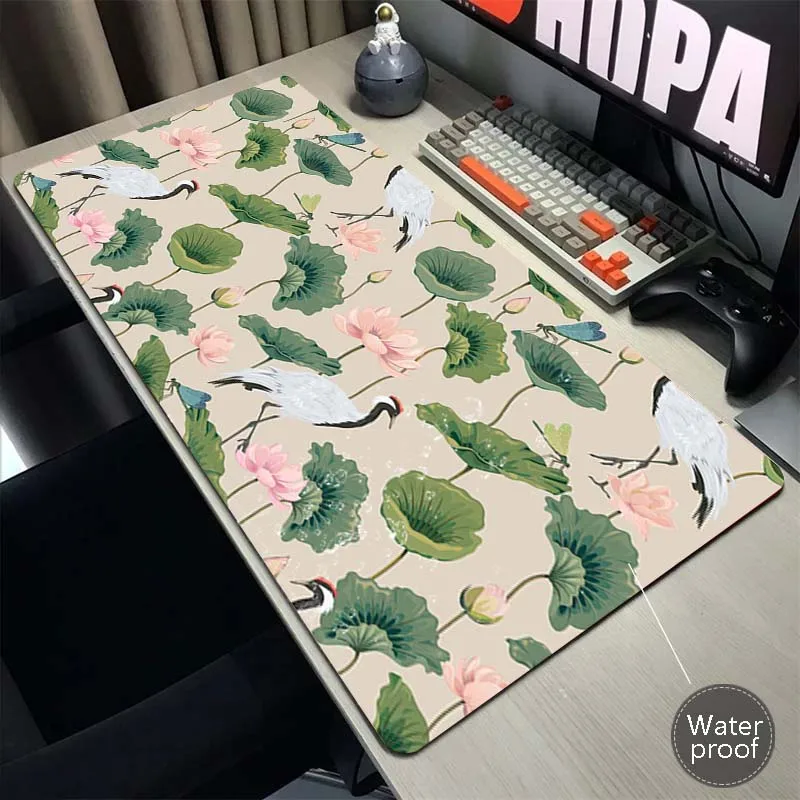 

Crane Extended Mouse Pad Speed Gaming Mousepad Gamer Mouse Mat Waterproof Rubber Desk Mat XXL Soft Desktops Computer Desk Mat