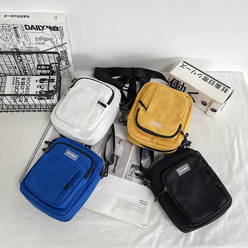 

Women Men Couple Leisure Mini Canvas Crossbody Bag Fashion Shoulder Bags Handbags