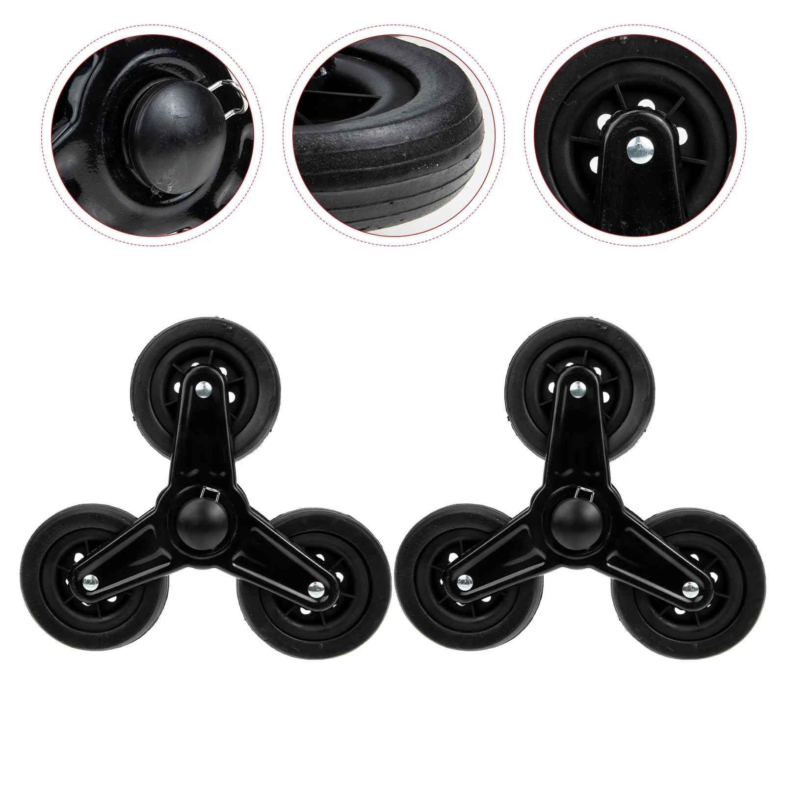 

Shopping Wheel Cart Wheels Heavy Duty for Truck Luggage Hand Stair Climbing Accessories Iron Trolley Triangle Grocery