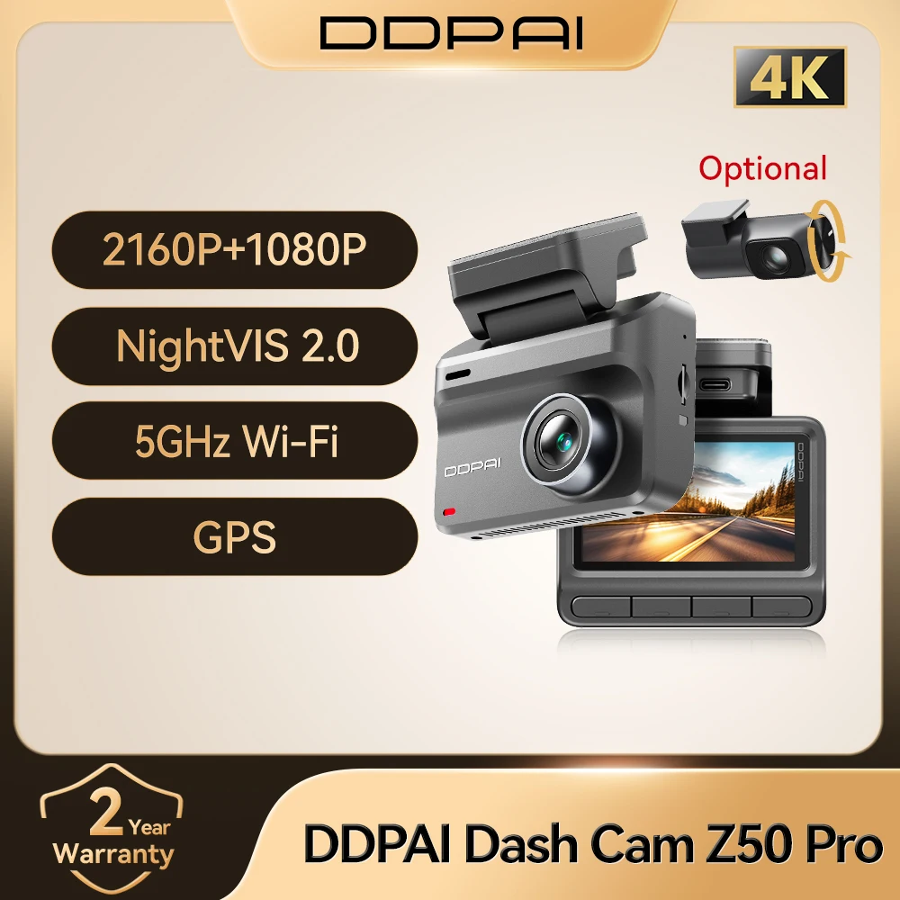 داش كام دي دي باي Z50 Pro دقة 4K أمامية وخلفية مع...