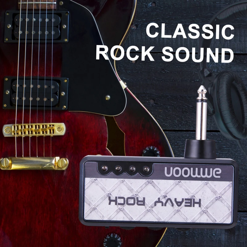 Ammoon 클래식 락 일렉트릭 기타 헤드폰 앰프 효과, 클래식 락 왜곡 효과, ..