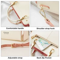 Sac à bandoulière en cuir croûte FOXER pour femme, sac à main élégant, nouveau sac fourre-tout grand format pour femme 2026, sac à bandoulière de luxe 4