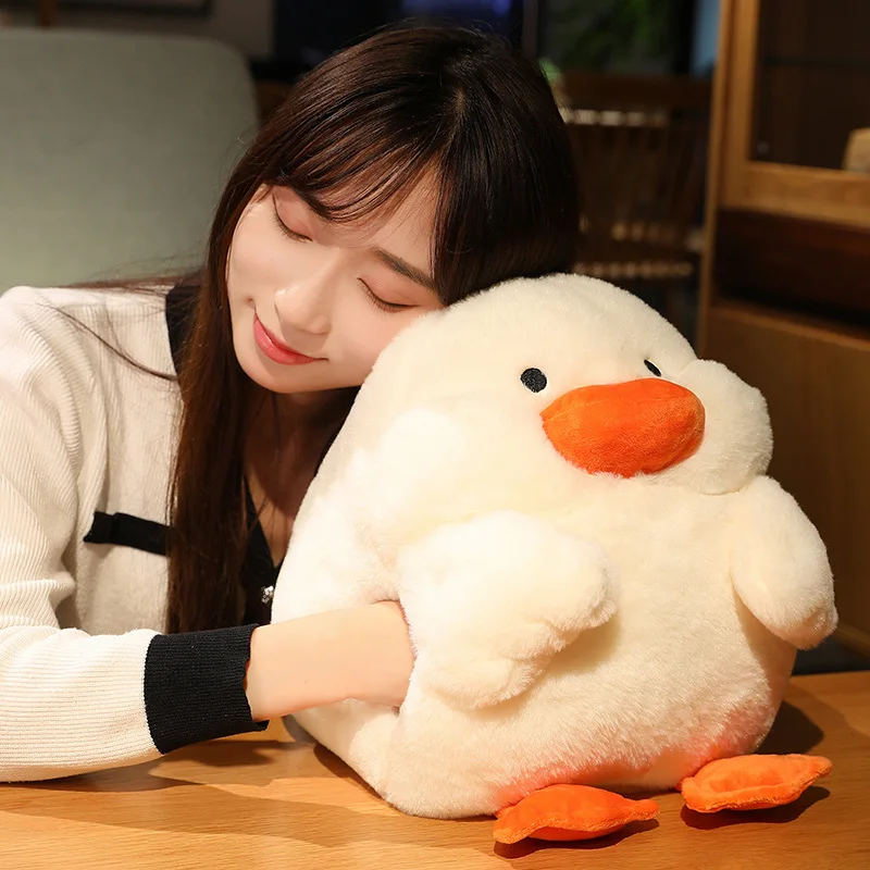 Soft Kawaii Stuffed Fat Duck In Pillow With Blanket Cute Plush