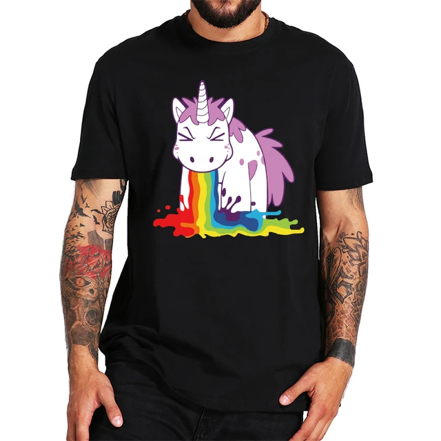 Shirt Rainbow Unicorn | Rainbow Cartoon Unicorn | Rainbow Unicorn Shirt Funny T-shirts Aliexpress