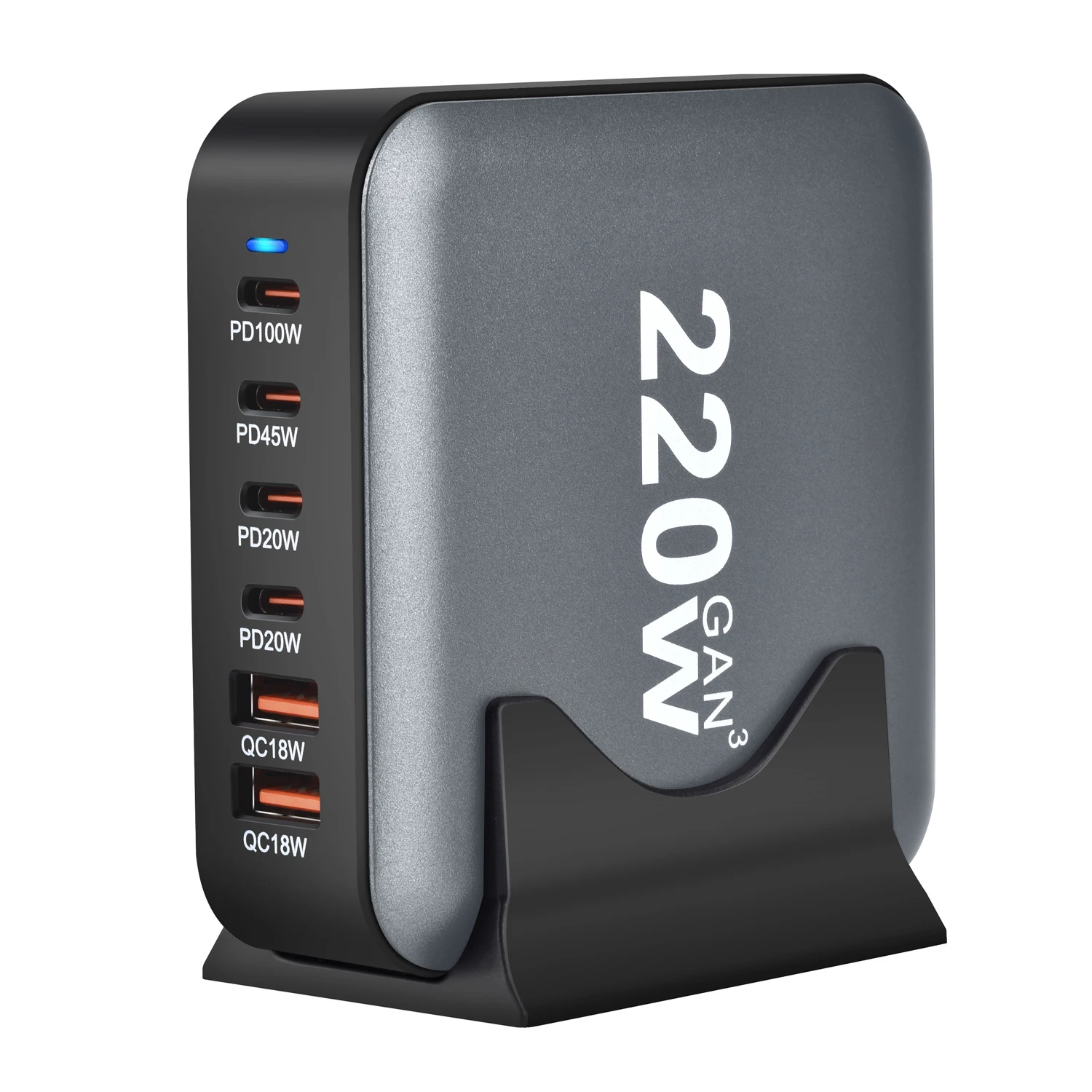 

Настольное зарядное устройство с 8 USB-портами, 220 Вт