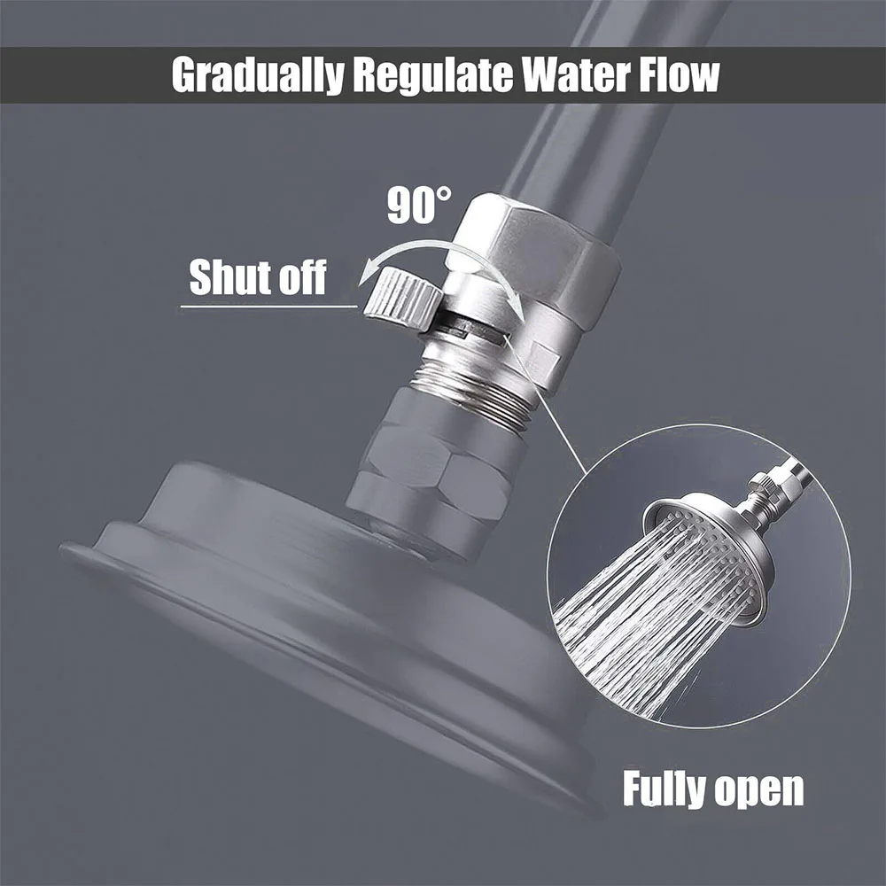 Bathroom Hand-held Shower Head Quick Shut Off Valve G1/2 Brass Flow Control Valve Water Saving Shower Switch for Bidet Sprayer