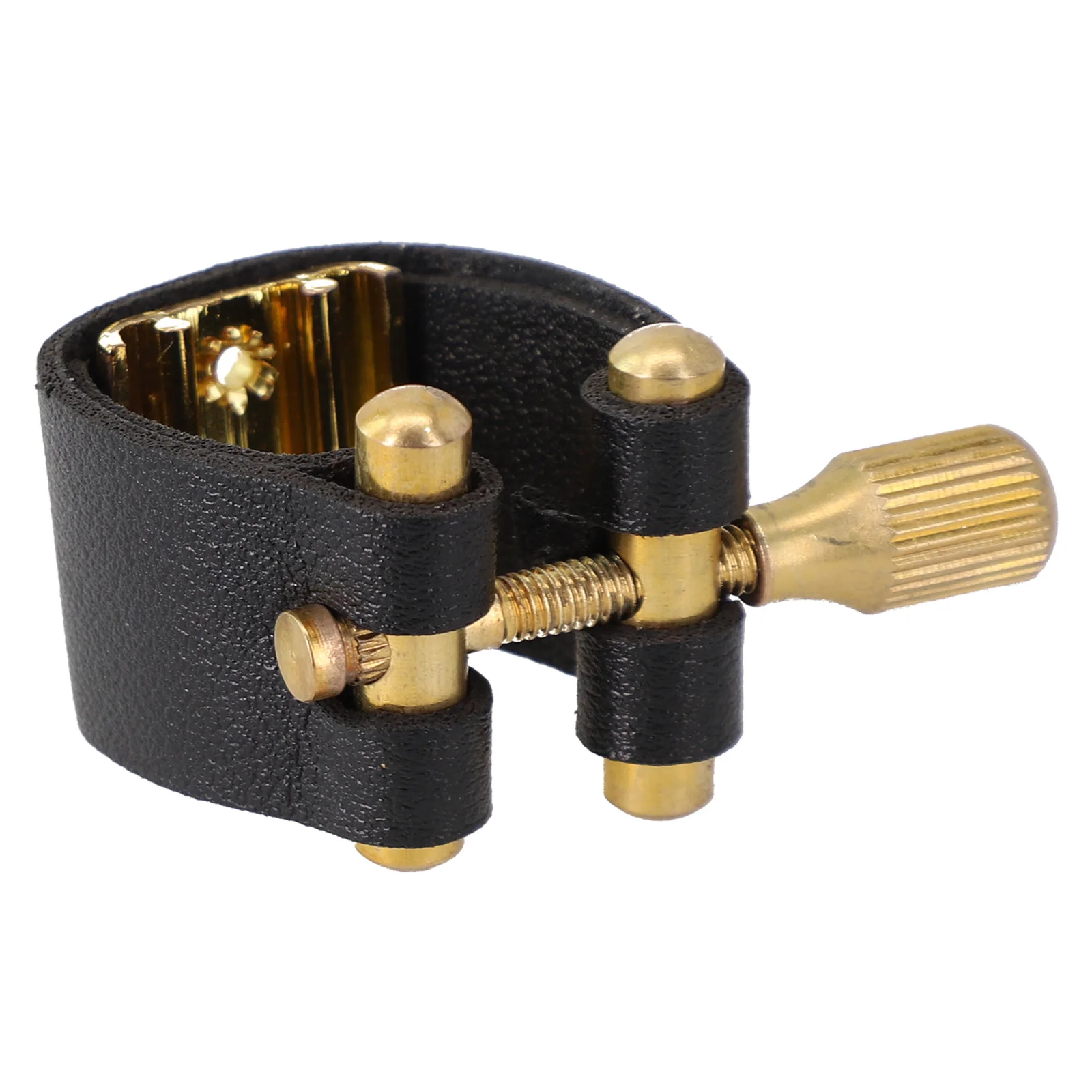 Boccaglio Legatura Soprano Sax Bocchino Pu Leather 1Pc Clip Di Fissaggio Nera Per Soprano Sax Meta Alta Qualità