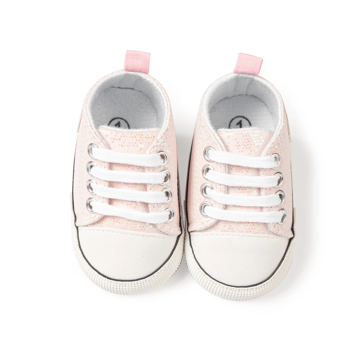 Newborn Sequin Canvas Baby Shoes 3