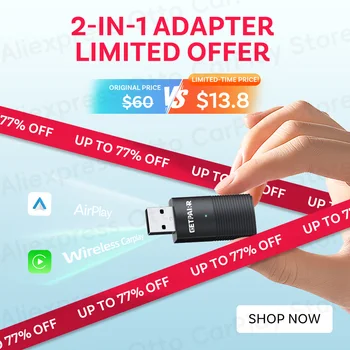 Mini Wireless CarPlay & Android Auto Adapter – 2-in-1 1