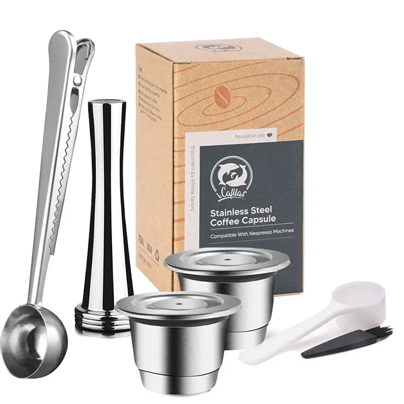 Icafilas Capsula Di Caffè Riutilizzabile Per Macchina Da Caffè Nespresso Filtro Da Caffè Ricaricabile In Acciaio Inossidabile Per Nespresso Pod