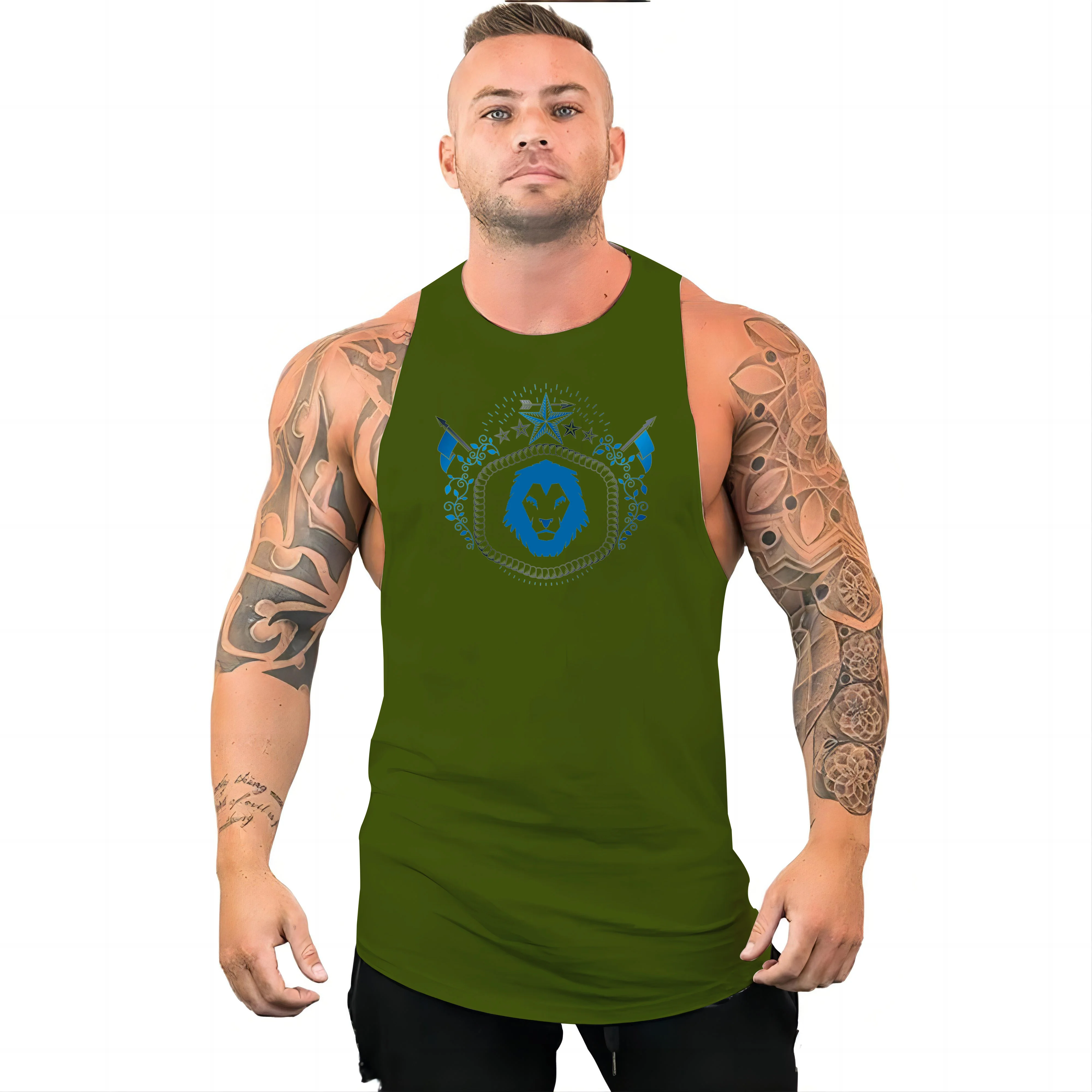 

2d Fun Printed Men'S Tank Top Gym Round Neck Basketball Sleeveless Outdoor Sports Quick Dry New Style Adult Clothing four Season