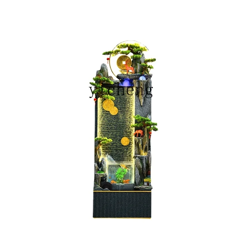 

YY Water Curtain Wall Rockery Flowing Water Ornaments Floor Living Room Fish Tank Courtyard Home Decoration