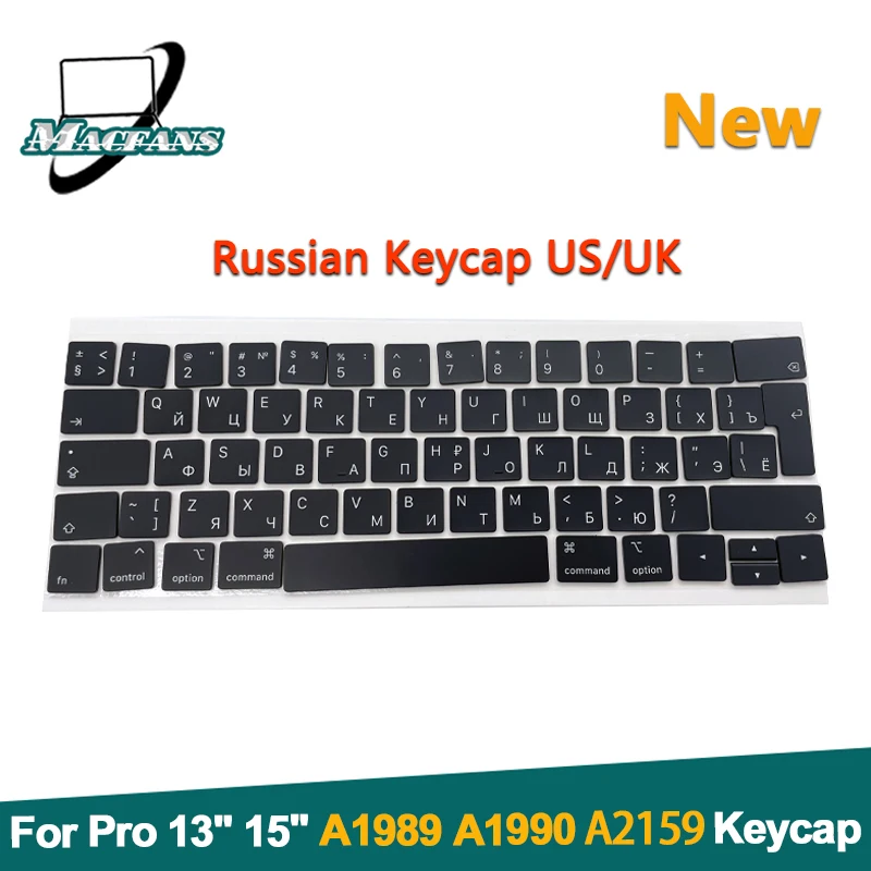 Teclas de Teclado para Macbook Pro Novo Keycap Eua Reino Unido Teclas de Layout Russas A2159 A1989 A1990 13 15 20232023