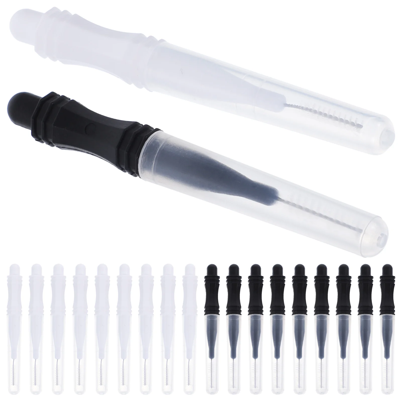

60 Pcs Eyebrow Brush Micro Tool with Caps Lamination Miniature Chemical Fiber Supplies