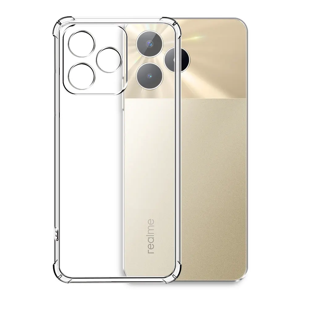 Shockproof Clear TPU Silicone Case - Airbag Design, Anti-Scratch Protection