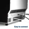 Commercial Ice Maker Machine, 100lbs/24H Stainless Steel Under Counter ice Machine with 33lbs Ice Storage Capacity, Freestanding 4