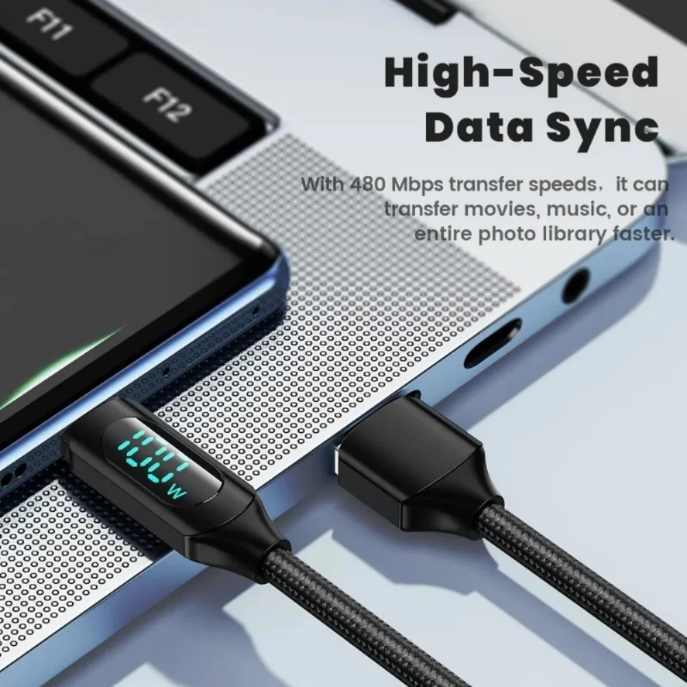 รูปสินค้า สายชาร์จ USB-C 100W สำหรับ MacBook iPad iPhone และอุปกรณ์ iOS