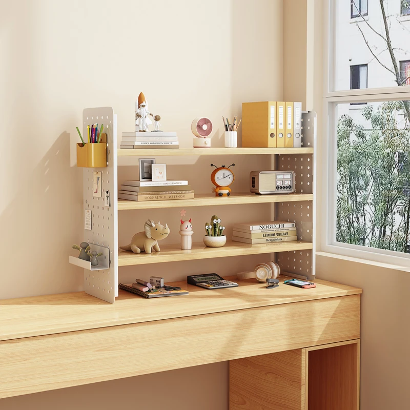 Desk shelf for students home computer tidying layering storage rack corner wall shelves