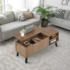 Lift Top Coffee Table with Hidden Compartment - Modern Living Room Dining Table with Rising Tabletop Lifttop Desk for Apartment 6
