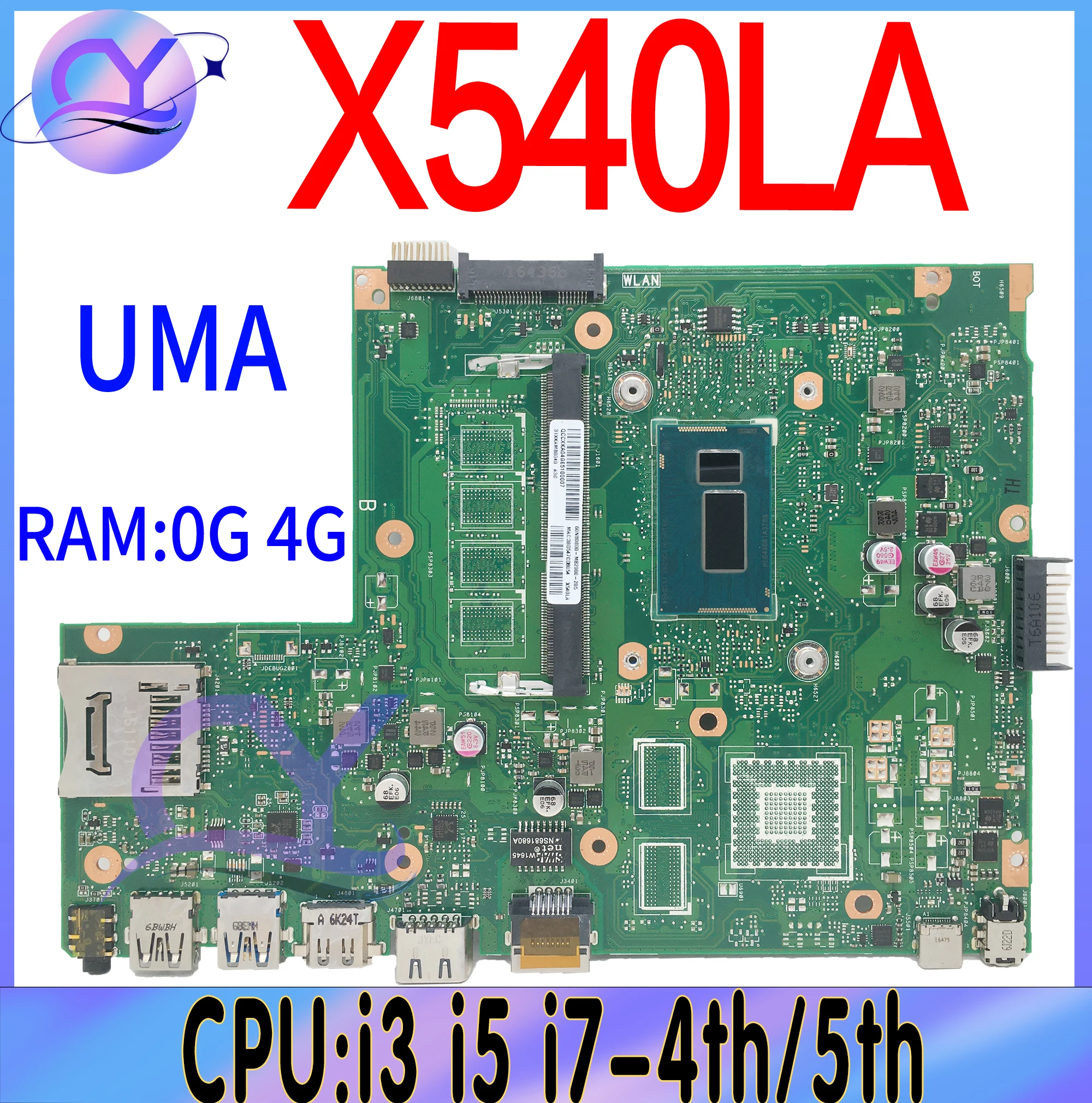 X540LA Mainboard For ASUS VivoBook X540L A540LA F540LA K540LA R540LA X540LJ  Laptop Motherboard W/ i3 i5 i7-4th/5th 0G/4G UMA - AliExpress