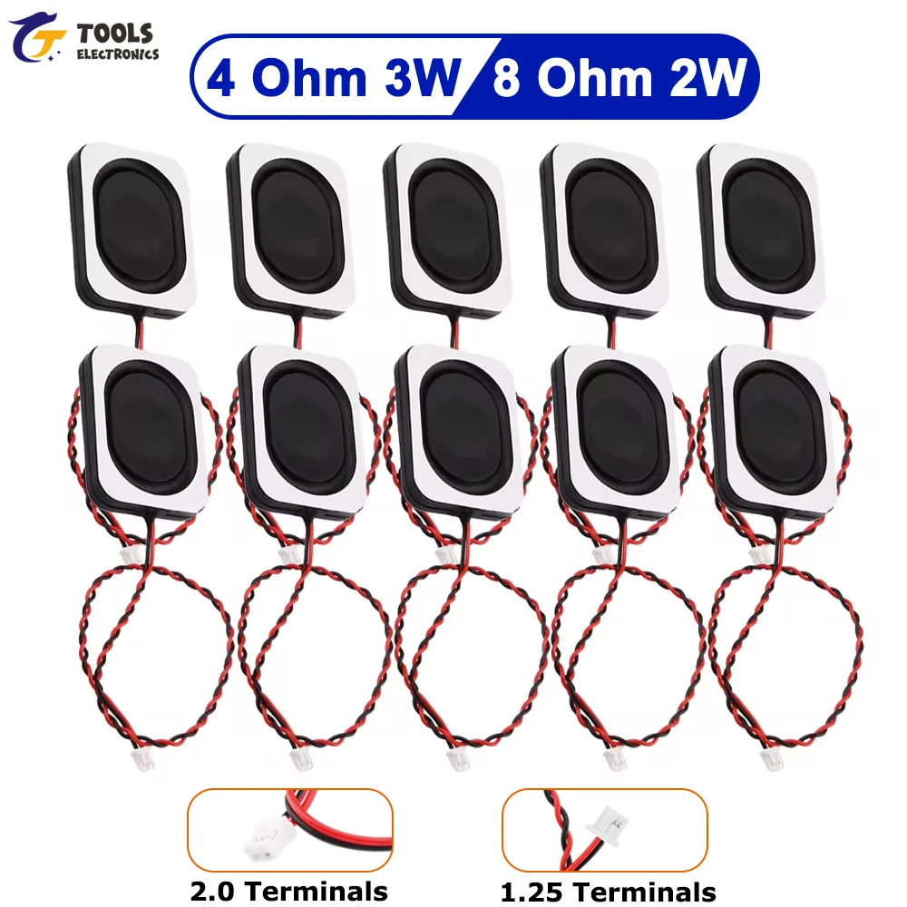 1PCS 5PCS 10PCS 4 Ohm 3W/8 Ohm 2W Speaker 1.25 or 2.0 Terminal Small Cavity Notebook Computer 3525/2535 Ultra-thin Box Speaker computer speakers passive speaker