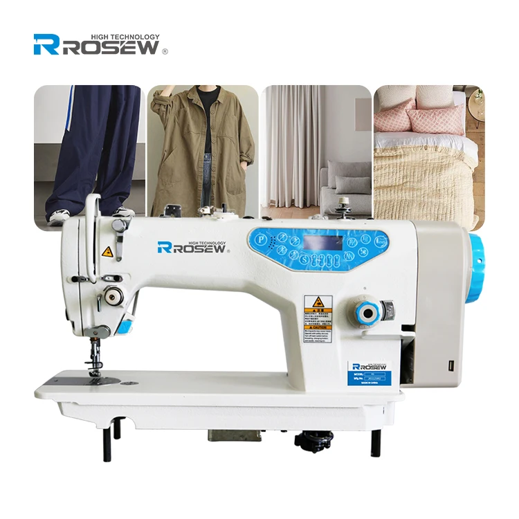 

Rosew R5 Computerized Single Needle Lockstitch Sewing Machine Apparel Machinery Sewing