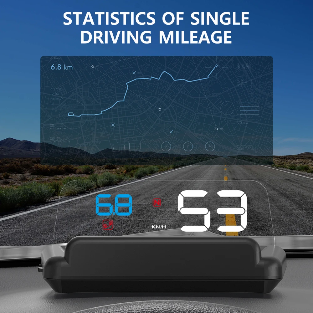 WYOBD T900 HUD ̷ ڵ   ÷, ڵ   GPS ӵ   ˶   RPM 