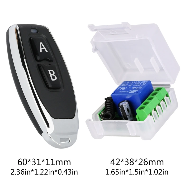 DC12V 무선 제어 스위치 릴레이 수신기 모듈 RF 원격 송신기 433Mhz K1KF