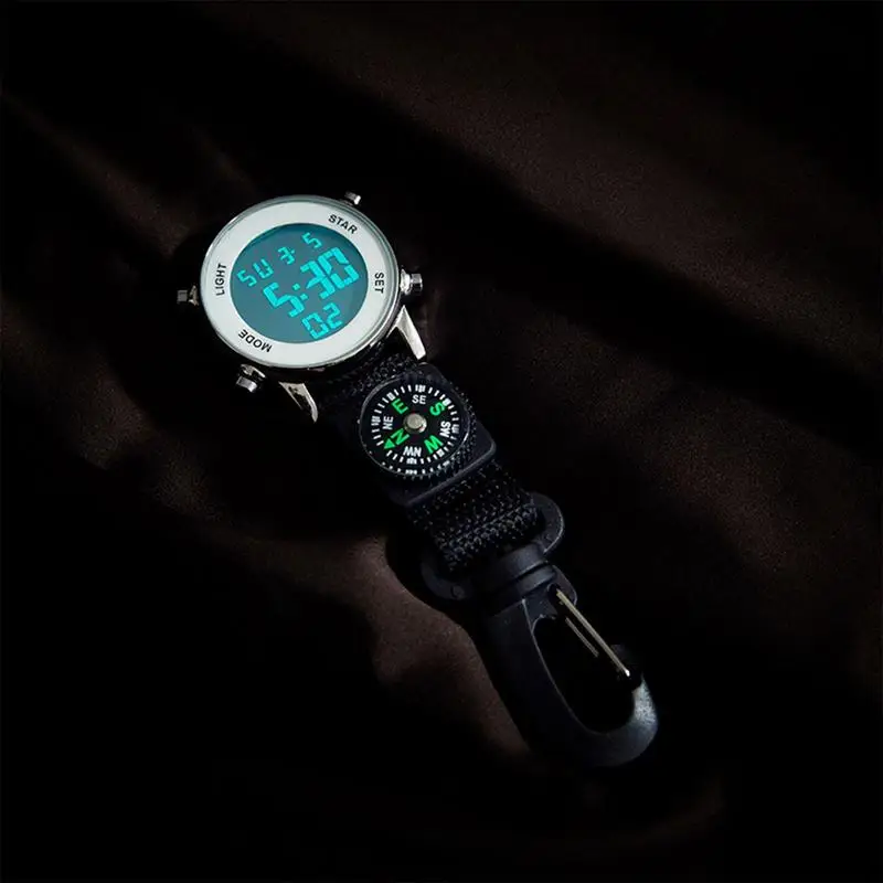 DigitalClipWatchCarabinerWatchClipWatchClipOnOutdoorQuartz