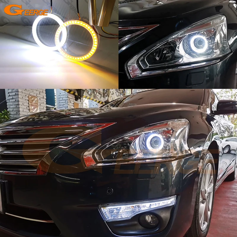

For Nissan Teana III L33 Altima 2013 2014 2015 Ultra Bright A/W Switchback Day Light Turn Signal Led Angel Eyes Kit Halo Rings