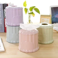 Household Tissue Box Coffee Table Dining Table Circular Napkin Storage Box Roll Paper Suction Box 2