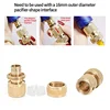 Brass Hose Quick Connector Water Gun Water Stop Nozzle Pipe Connection 1/2" 3/4“ 1" Irrigation Coupling Adapter Copper Hose 4