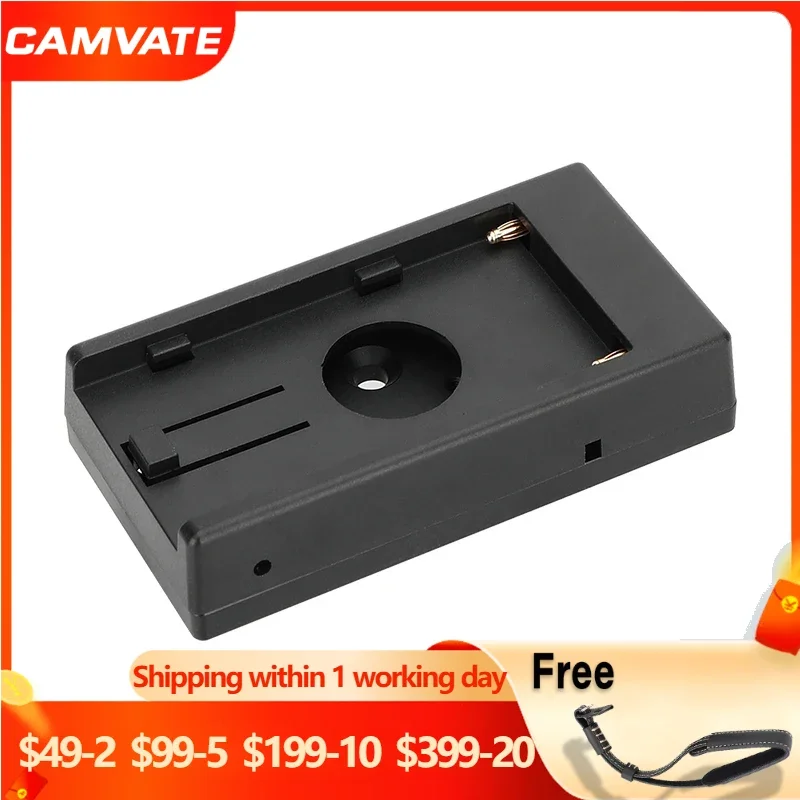 

CAMVATE NP-F970 L-Series Battery Plate Power Supply Adapter 7.2V w Hot Shoe Mount &1/4" Thread Hole For Sony Canon Nikon Camera