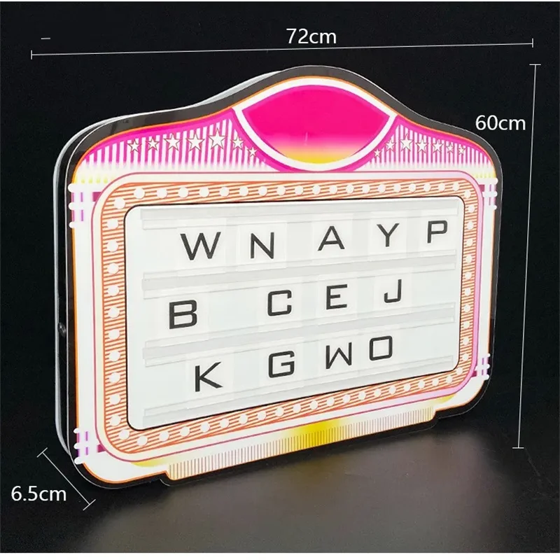 LED Marquee Message Board Bottle Presenter Service VIP Letter Marquee Board LED Neon Sign Billboard for nightclub bar party
