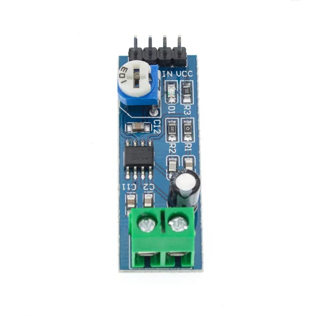 LM386 Audio Power Amplifier Module 200x Gain Amplifier Board Mono 5V ...