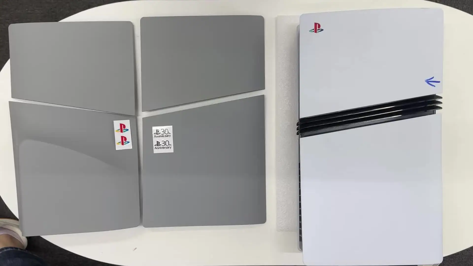 PS5 Slim Face Plate Cover 30th Anniversary Edition – Gray Hard Plastic Cover For Disc & Digital