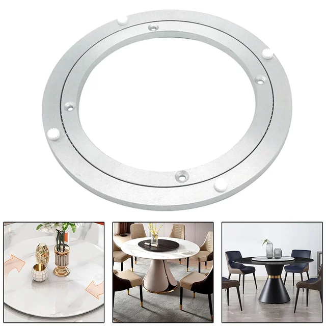 1 PC หมุนแบริ่ง Turntable Lazy Susan ฐาน 5in-16 นิ้วรอบหมุนแบริ่งแผ่น Heavy Duty Ball แบริ่งฮาร์ดแวร์ห้องครัว 3
