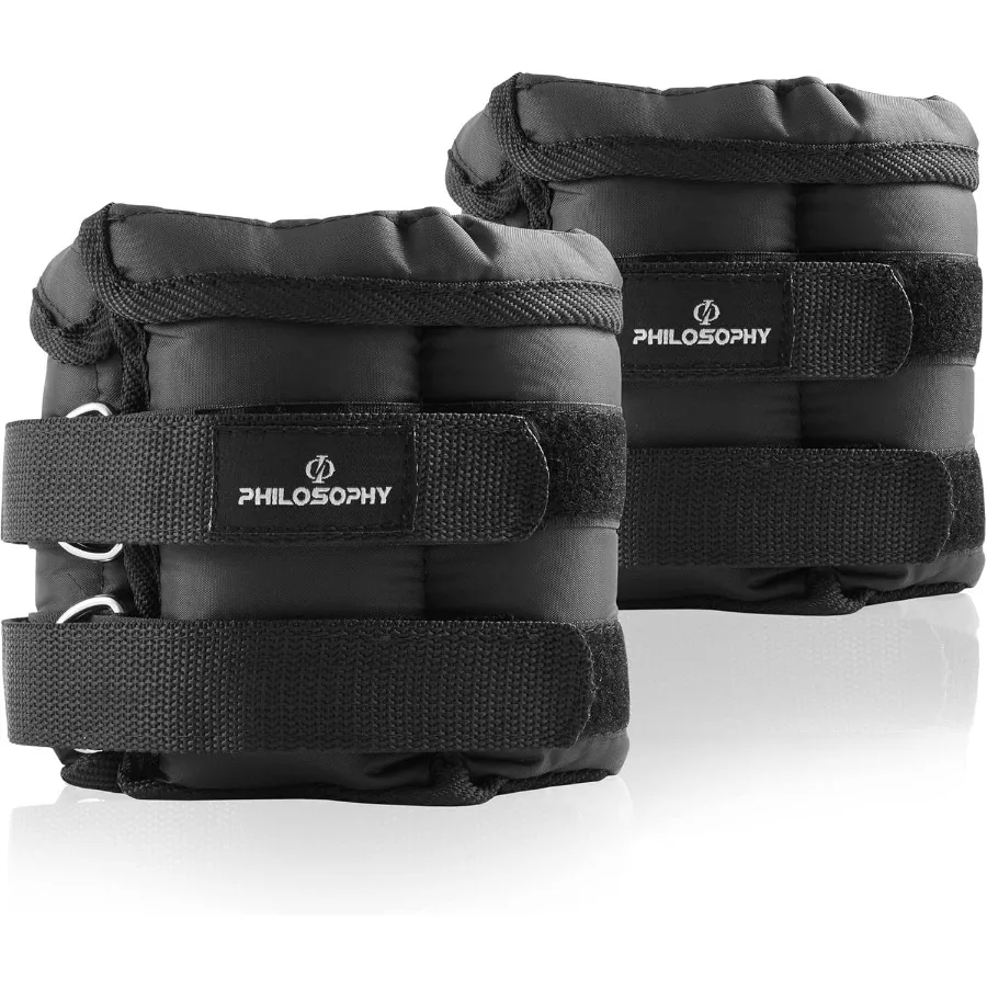 Adjustable Ankle Wrist Weights Pair, Arm Leg Weight Straps Set with Removable Weights