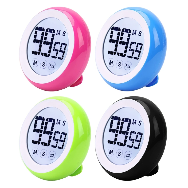 

Digital Cooking Timer LCD Display Kitchen Timer Stop Watch Timer with Backlight Touch Screen Big Digits Magnetic Back