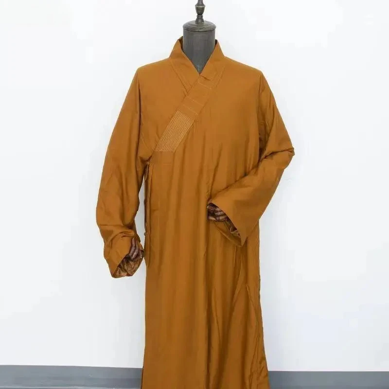 2025 New Traditional Chinese Clothing Long Robes For Buddhism Monk Buddhist Clothing For Adults Men Haiqing Meditation Gown