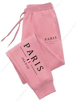 2025 New Hot Sale PARIS Jogger Pants for Women's Trousers High quality Autumn Winter Fleece Casual Sports Sweatpants Women Pants 1