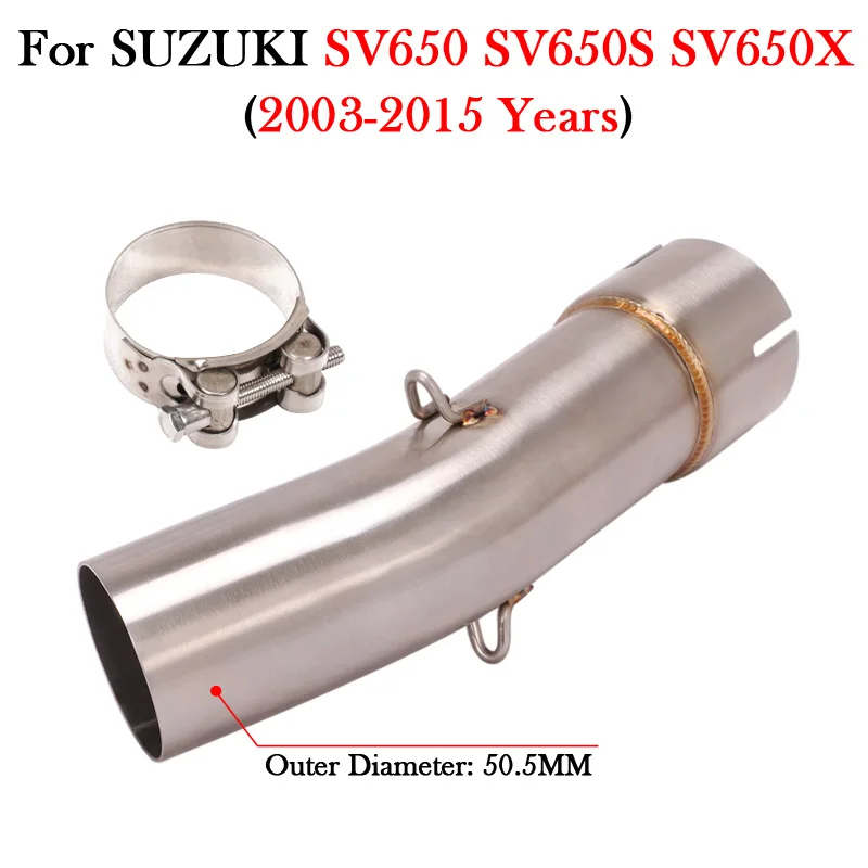 Slip On For SUZUKI SV650 SV650X SV650S 2003 - 2020 2021 2022 Motorcycle 51MM Exhaust Modify Escape Moto Muffler Middle Link Pipe - - Racext 16