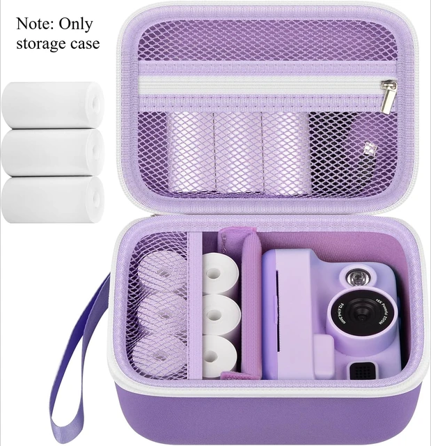 Kids Instant Print Camera Case for Dylanto for DUDUDRAGON Digital Cameras with 3 Rolls Paper Refill, Toddler Cameras Storage Bag