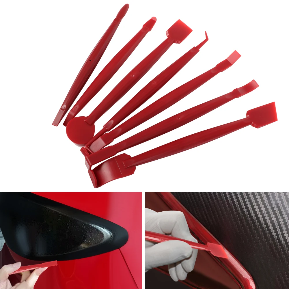 New 7Pcs/Set Car Film Trimming Tool Edge Plugging and Color Changing Film Invisible Car Coat Gap Scraper Tool Car Accessories