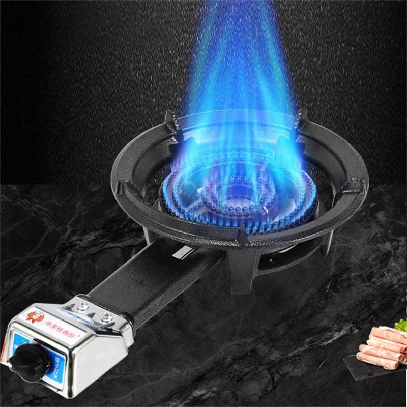 Low Pressure Fierce Fire Stove Commercial Restaurant Liquefied Gas Natural Gas Stove Single Wok Burner Countertop Cooktops
