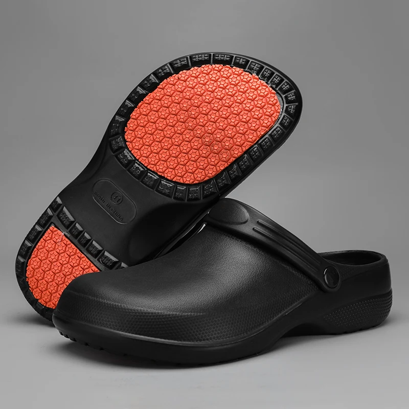Men Women EVA Chef Shoes Non-slip Waterproof Oil-proof Workers Slippers Outdoor Fishing Size 36-45 2025