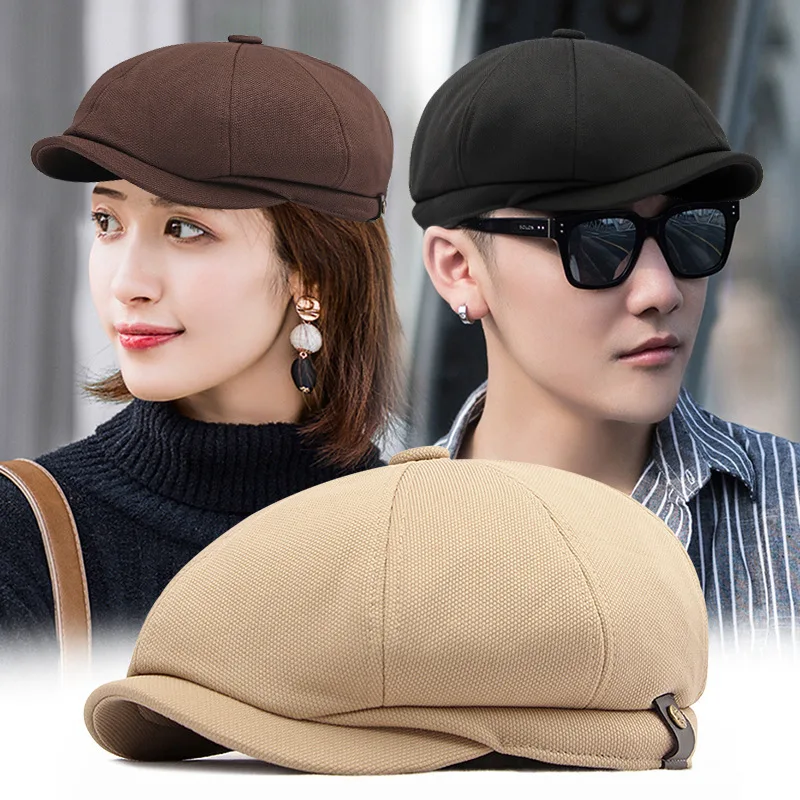 

Men's Cap Polka Dot Newsboy Hats For Men Fashion Casual Sunshine Women Beret Hat Outdoor Travel Painter Baseball Cap Male Boinas