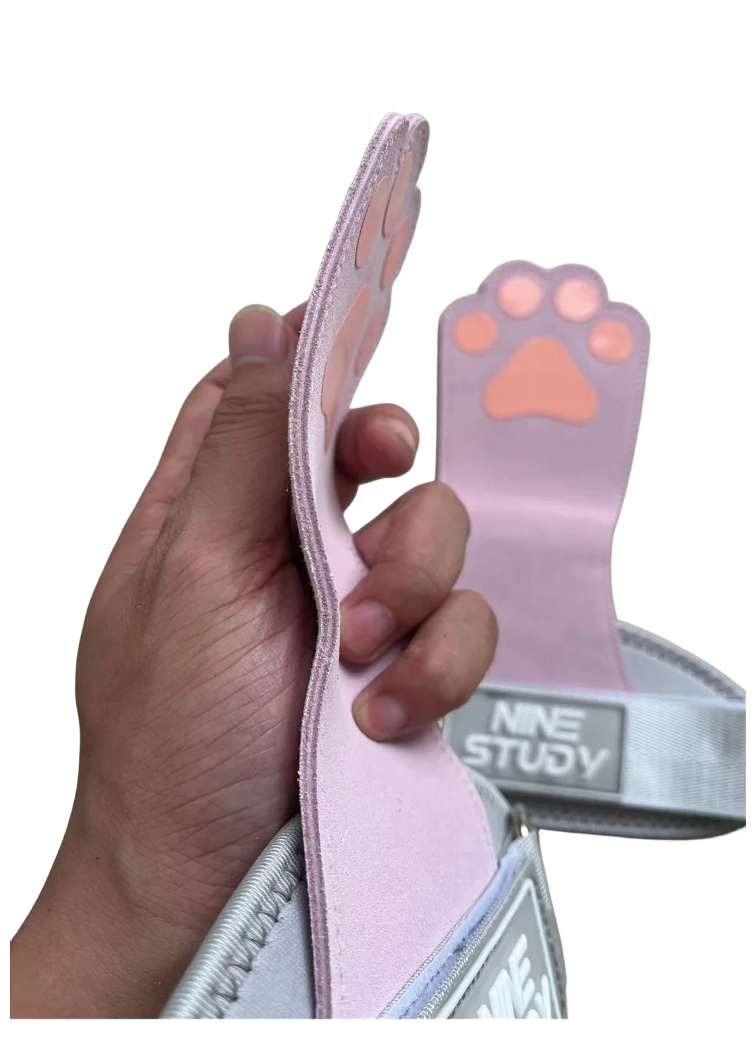 Dog Paw Cowhide Weight Lifting Grips Silicone non-slip With Wrist Straps Lifting Strap Gym Deadlifts Pull Ups Lifting Grip Glove 4