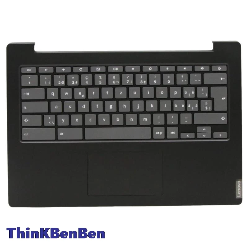 

Черная клавиатура SWS Swiss Onyx, верхний корпус, подставка для рук, корпус для Lenovo Chromebook S340 14 Touch 5CB0W45137